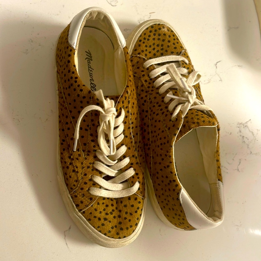 Madewell Calf Hair Leopard Sneakeres